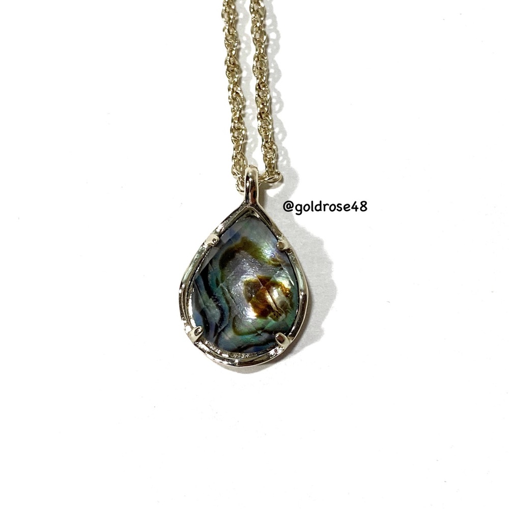 Kendra Scott Kiri gold plated necklace Abalone Shell